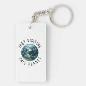 Einfach diesen Planeten besuchen Schlüsselanhänger (Rückseite)