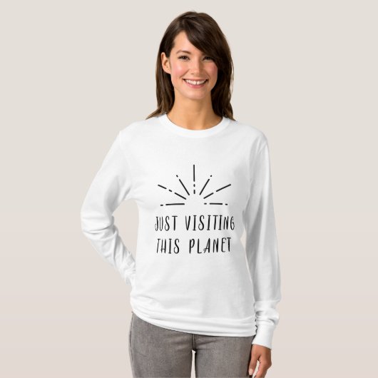 Einfach diesen Planeten Sun Star besuchen T-Shirt (Vorne ganz)