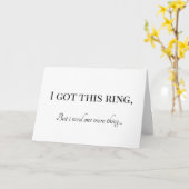 Einfach diesen Ring got Funny Trauzeugin Vorschlag Karte (Gelbe Blume)