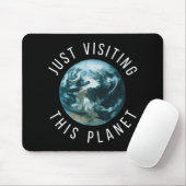 Einfach diesen schwarzen Planeten besuchen Mousepad (Mit Mouse)