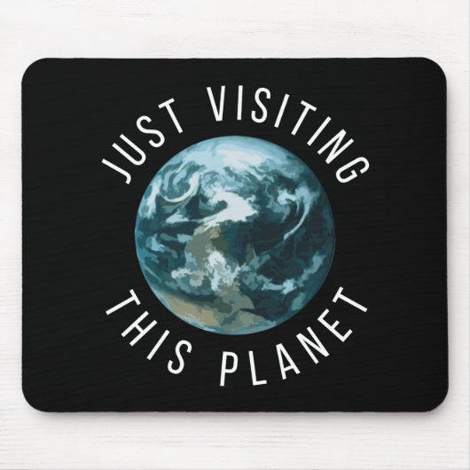 Einfach diesen schwarzen Planeten besuchen Mousepad (Vorne)