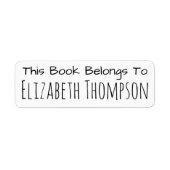 Einfach dieses Buch gehört zu... Labels (Vorne)