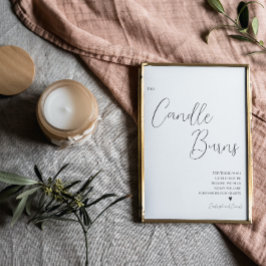 Einfach dieses Candle Burns Memorial Wedding Sign Poster