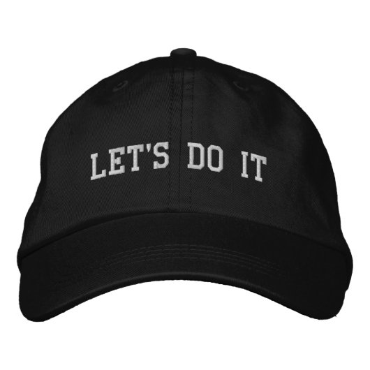 Einfach - DIY Monogramme & Namen Bestickte Baseballkappe (Vorderseite)