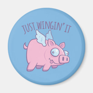 Einfach Drahfliegen Derpy Flying Pig Magnet