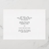 Einfach drei Multi-Foto Save the Date richtig Folieneinladung (Rückseite)