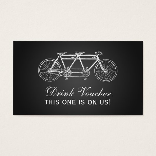 Einfach Drink Voucher Tandem Bike Black (Vorderseite)