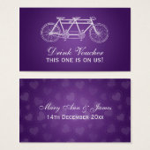Einfach Drink Voucher Tandem Bike Lila (Vorne & Hinten)