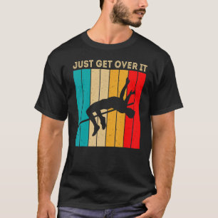 Einfach drüber springen Hochsprung Retro-Sonnen T-Shirt