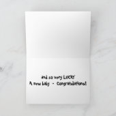 EINFACH DUCKY & SO GLÜCK NEUE BABY GLÜCKWUNSCH! KARTE (Innenseite)