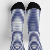 Einfach dunkelblau und weiß, horizontal gestreift socken (Oben)
