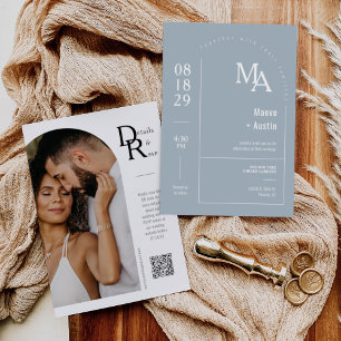 Einfach dunkelblauer, moderner Minimalistischer Ar Einladung