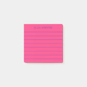 Einfach dunkelrosa Name hinzufügen Post-it Klebezettel (Vorderseite)