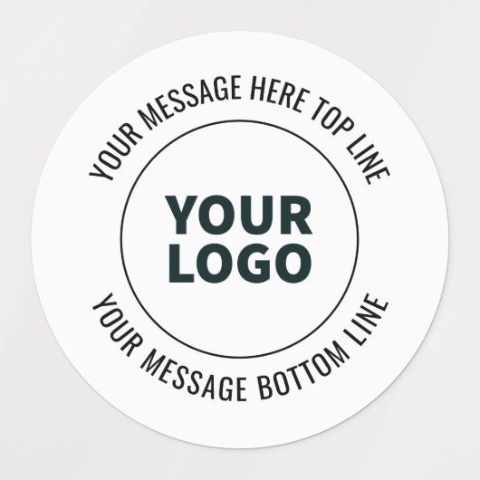 Einfach durch Ihr Logo oder Bild ersetzen Etiketten (Design 2)