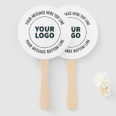 Einfach durch Ihr Logo oder Bild ersetzen Fächer (Vorne und Hinten)