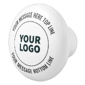 Einfach durch Ihr Logo oder Bild ersetzen Keramikknauf (Rechts)