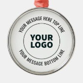 Einfach durch Ihr Logo oder Bild ersetzen Ornament Aus Metall (Vorne)