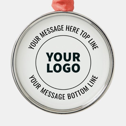 Einfach durch Ihr Logo oder Bild ersetzen Ornament Aus Metall (Vorne)