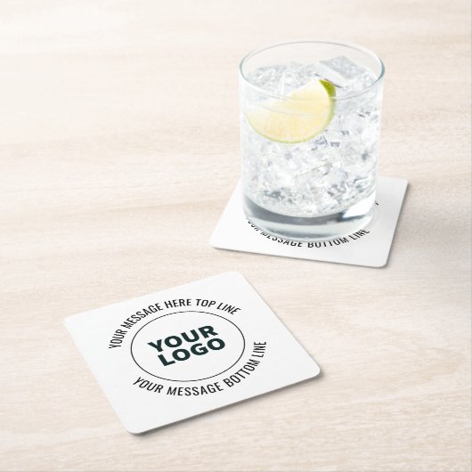 Einfach durch Ihr Logo oder Bild ersetzen Rechteckiger Pappuntersetzer (Vor Ort)