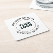 Einfach durch Ihr Logo oder Bild ersetzen Rechteckiger Pappuntersetzer (angewinkelt)