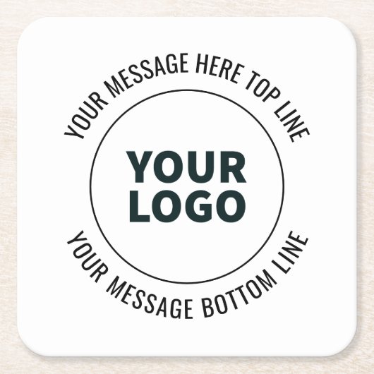 Einfach durch Ihr Logo oder Bild ersetzen Rechteckiger Pappuntersetzer (Vorderseite)