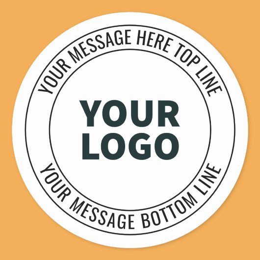 Einfach durch Ihr Logo oder Bild ersetzen Runder Aufkleber