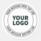 Einfach durch Ihr Logo oder Bild ersetzen Runder Aufkleber (Vorderseite)