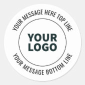 Einfach durch Ihr Logo oder Bild ersetzen Runder Aufkleber (Vorderseite)