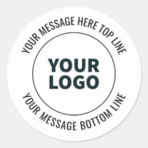 Einfach durch Ihr Logo oder Bild ersetzen Runder Aufkleber