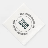 Einfach durch Ihr Logo oder Bild ersetzen Serviette (Ecke)