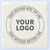 Einfach durch Ihr Logo oder Bild ersetzen Steinuntersetzer