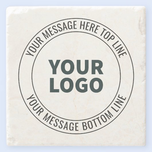 Einfach durch Ihr Logo oder Bild ersetzen Steinuntersetzer