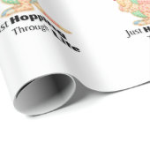 Einfach Durchs Leben Hoppeln Känguru-Design Geschenkpapier (Rolleneckpunkt)