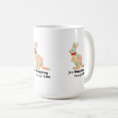Einfach Durchs Leben Hüpfen Känguru-Design Kaffeetasse (VorderseiteRechts)