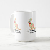 Einfach Durchs Leben Hüpfen Känguru-Design Kaffeetasse (Vorderseite Links)