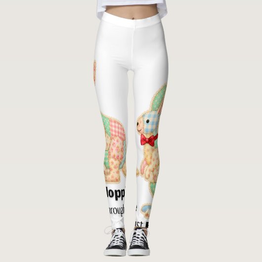 Einfach Durchs Leben Hüpfen Känguru-Design Leggings (Vorderseite)