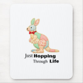 Einfach Durchs Leben Hüpfen Känguru-Design Mousepad