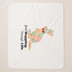 Einfach Durchs Leben Hüpfen Känguru-Design Sherpadecke