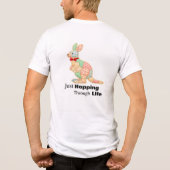 Einfach Durchs Leben Hüpfen Känguru-Design Tri-Blend Shirt (Rückseite)