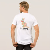 Einfach Durchs Leben Hüpfen Känguru-Design Tri-Blend Shirt (Rückseite voll)