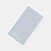 Einfach Dusty Blau & Weiß "gesegnet" Serviette (Ecke)