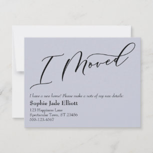 Einfach Dusty Blue I Moving New Address Card Mitteilungskarte