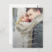Einfach EDITABLE COLOR Save the Date Postcard Postkarte (Vorne/Hinten)