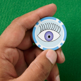 Einfach ein blaues Auge Pokerchips