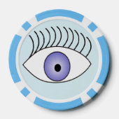 Einfach ein blaues Auge Pokerchips (Rückseite)