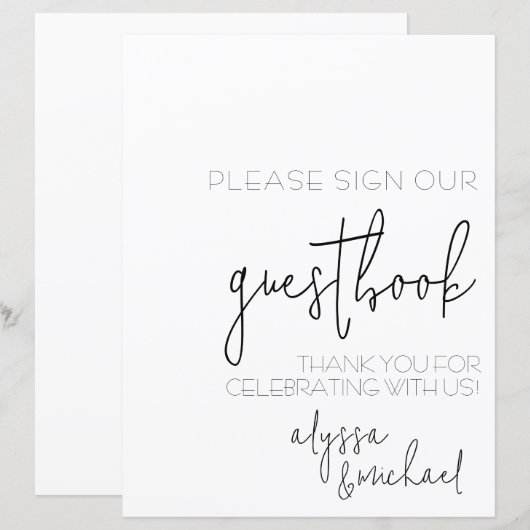 Einfach ein einfaches Gästebuch (Vorne/Hinten)