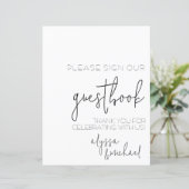 Einfach ein einfaches Gästebuch (Stehend Vorderseite)