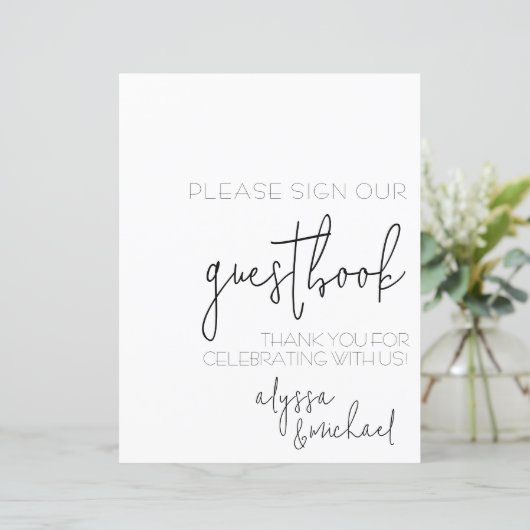 Einfach ein einfaches Gästebuch (Stehend Vorderseite)