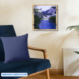 Einfach ein farbiges Medium blau Kissen