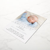 Einfach ein Foto gesegnete Taufe Silver Folieneinladung (Gedreht)